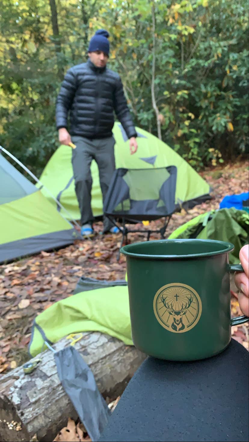 Nick C.'s photo of tent camping at 61 Bald Creek near Bryson City, NC