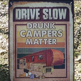 Cute lil sign on an Rv there :)