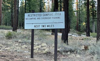 Camping near Silver Pass Lake Dispersed: Sawmill cut off, Mammoth Lakes, California