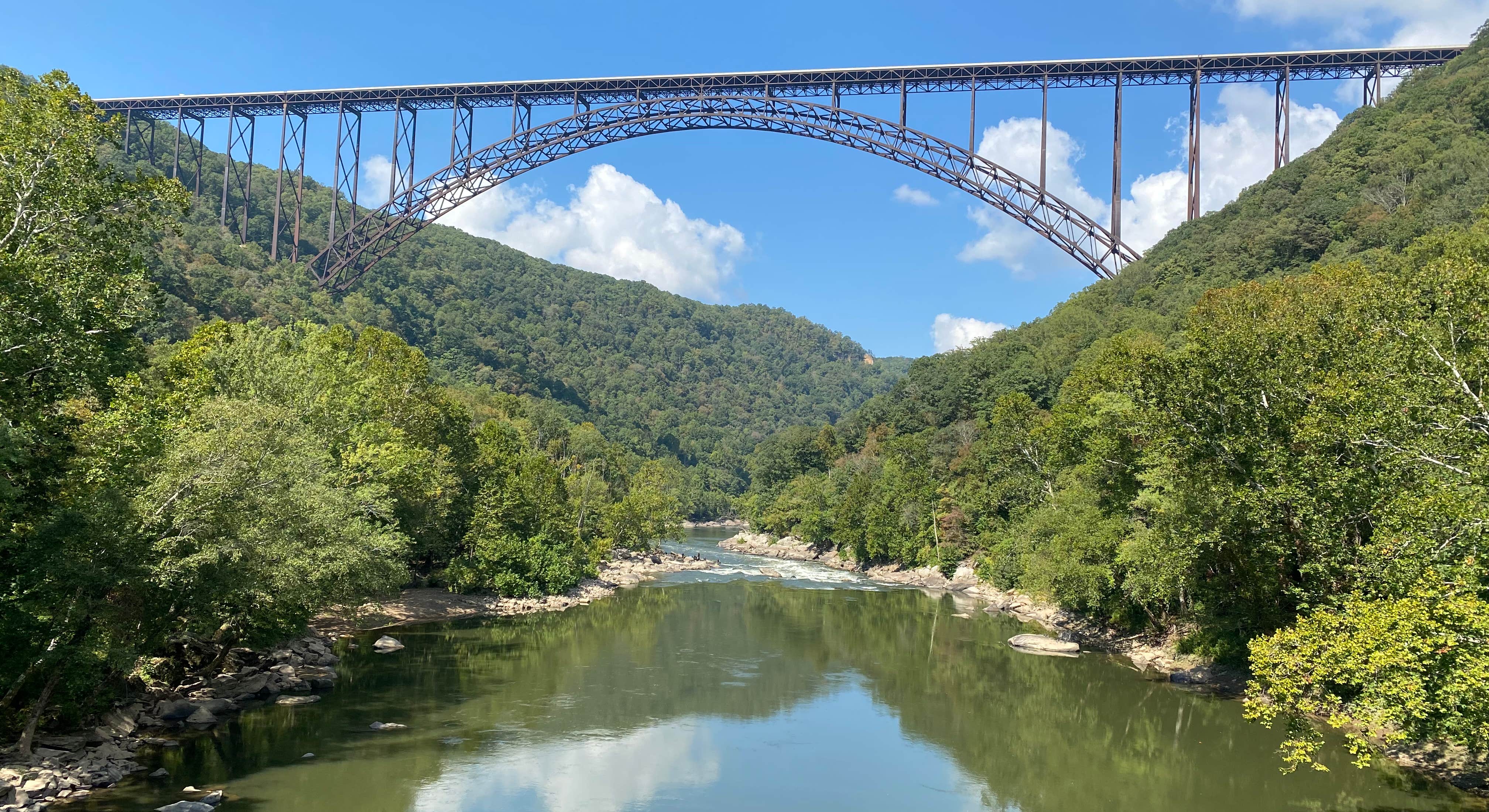 New River Bridge View Near Grandview Sandbar Campground New River Gorge National Park and Preserve