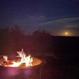 Full moon and a campfire doesn’t get Any better than this