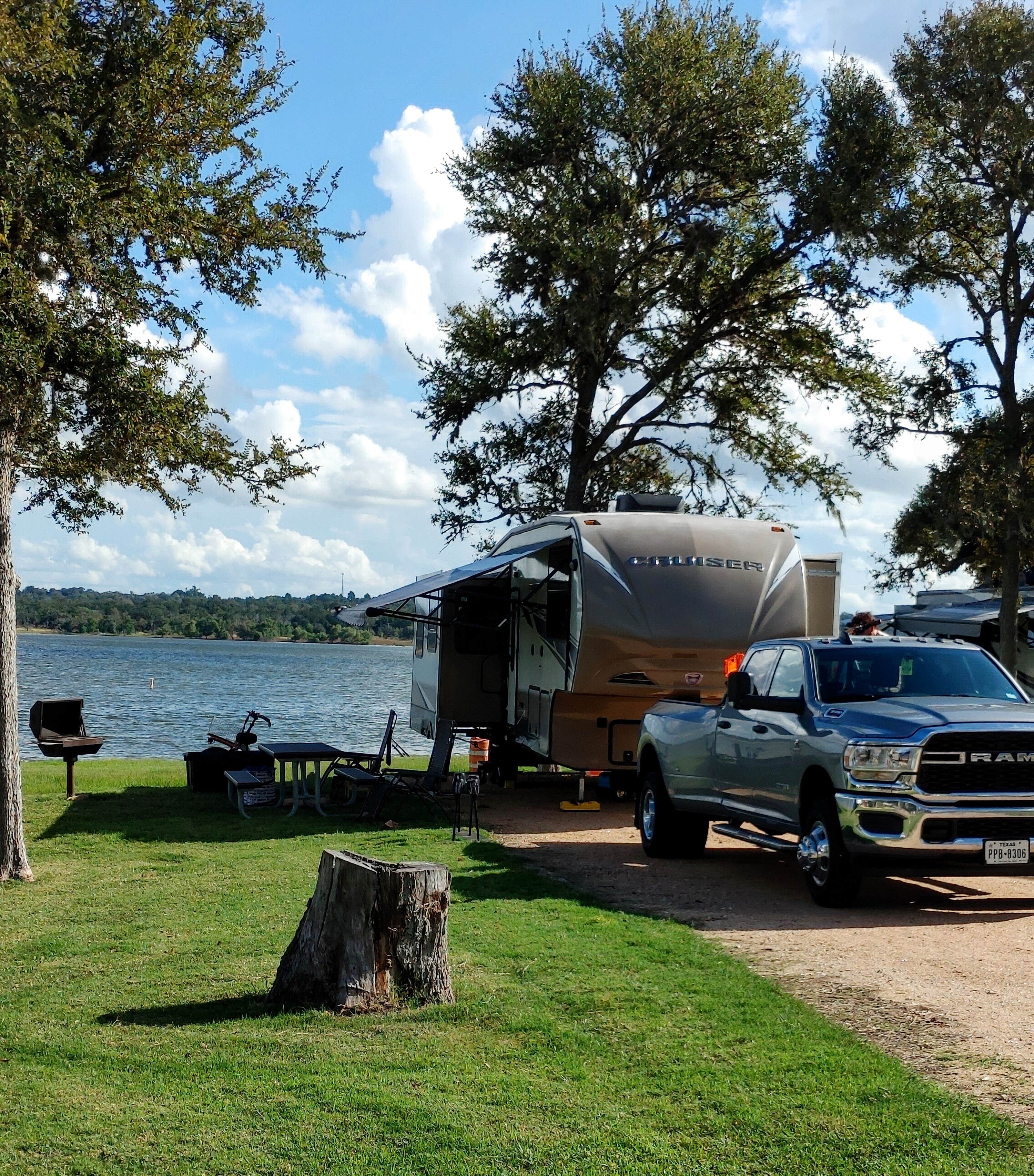 Sheila C.'s photo of rv camping at Rocky Creek (Somerville Lake) near Somerville Lake