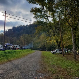 RV sites across the road from the tent sites