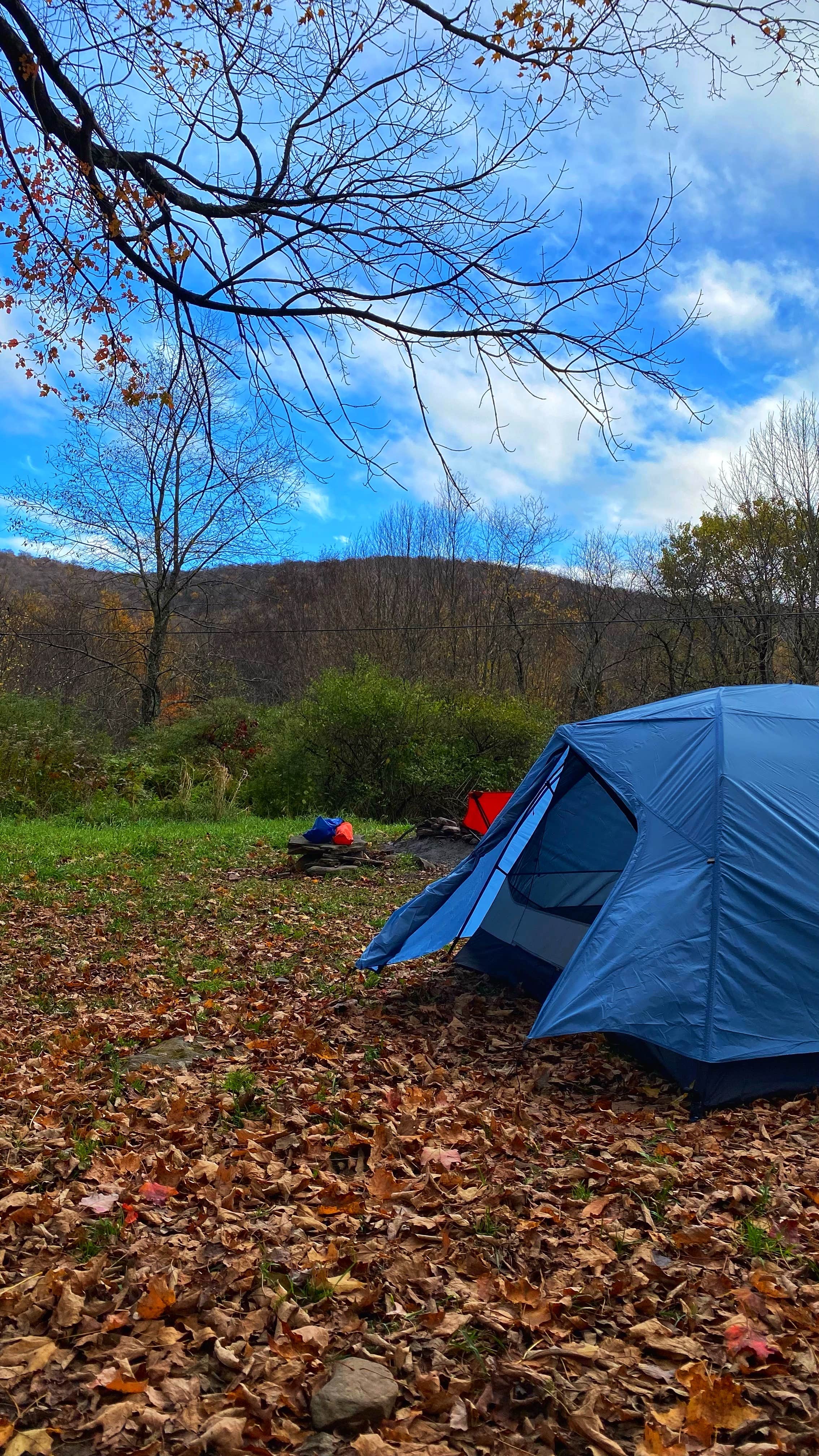 Erik C.'s photo of tent camping at Alder lake near Margaretville, NY