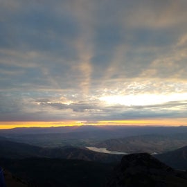 Sunrise at the summit of Mt. Timp just a few miles away