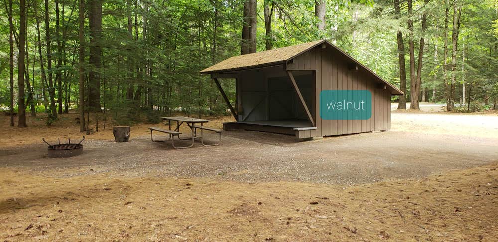 Jean C.'s photo of a cabin at Quechee State Park Campground near Lyme, NH