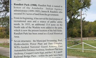 Camping near Collier Landing: Randlett Park, Fort Cobb, Oklahoma