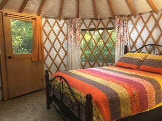 Heather's photo of glamping accommodations at Dew Valley Ranch Nature Retreat near Coos Bay, OR