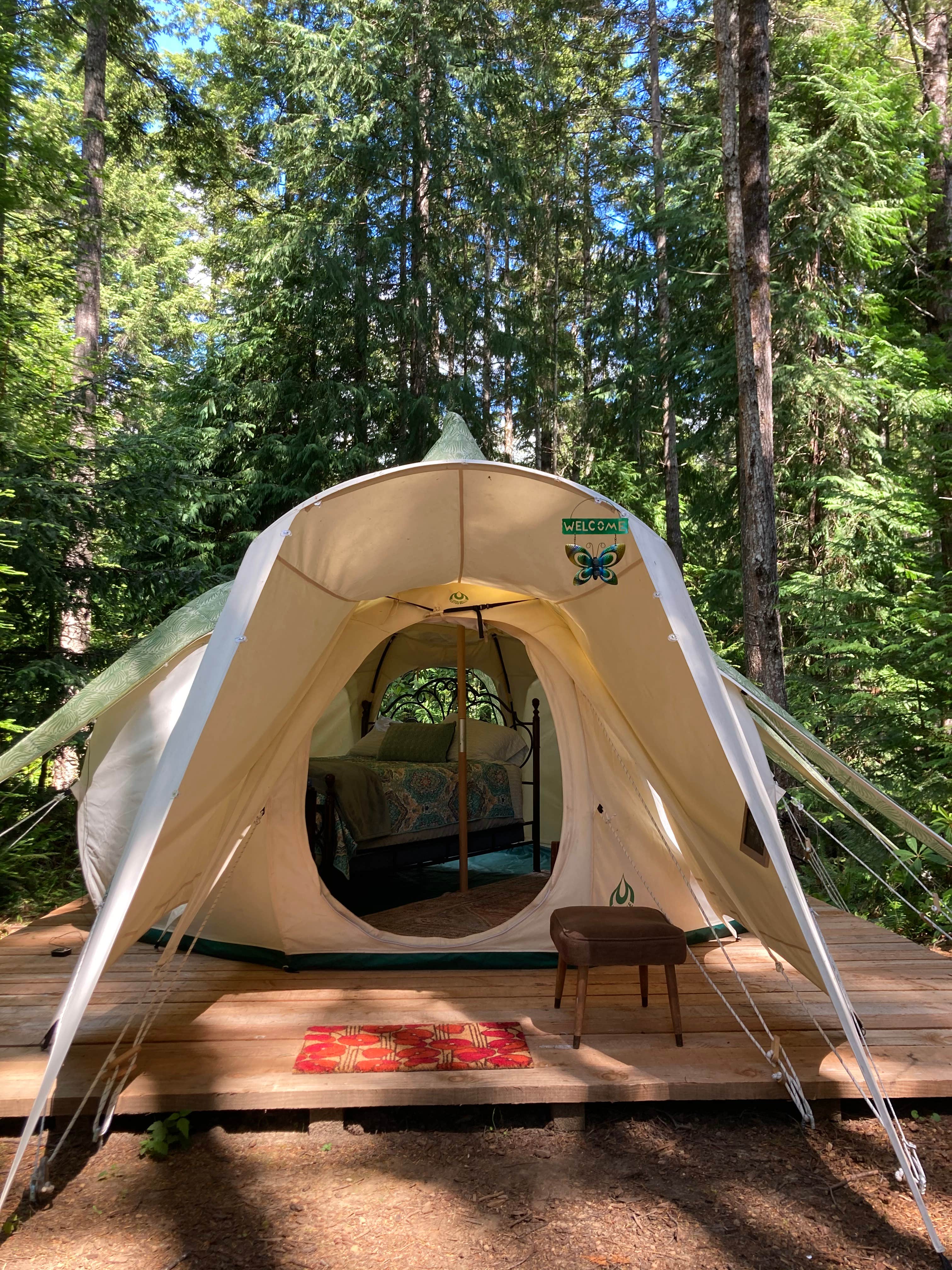 Heather's photo of tent camping at Dew Valley Ranch Nature Retreat near Port Orford, OR