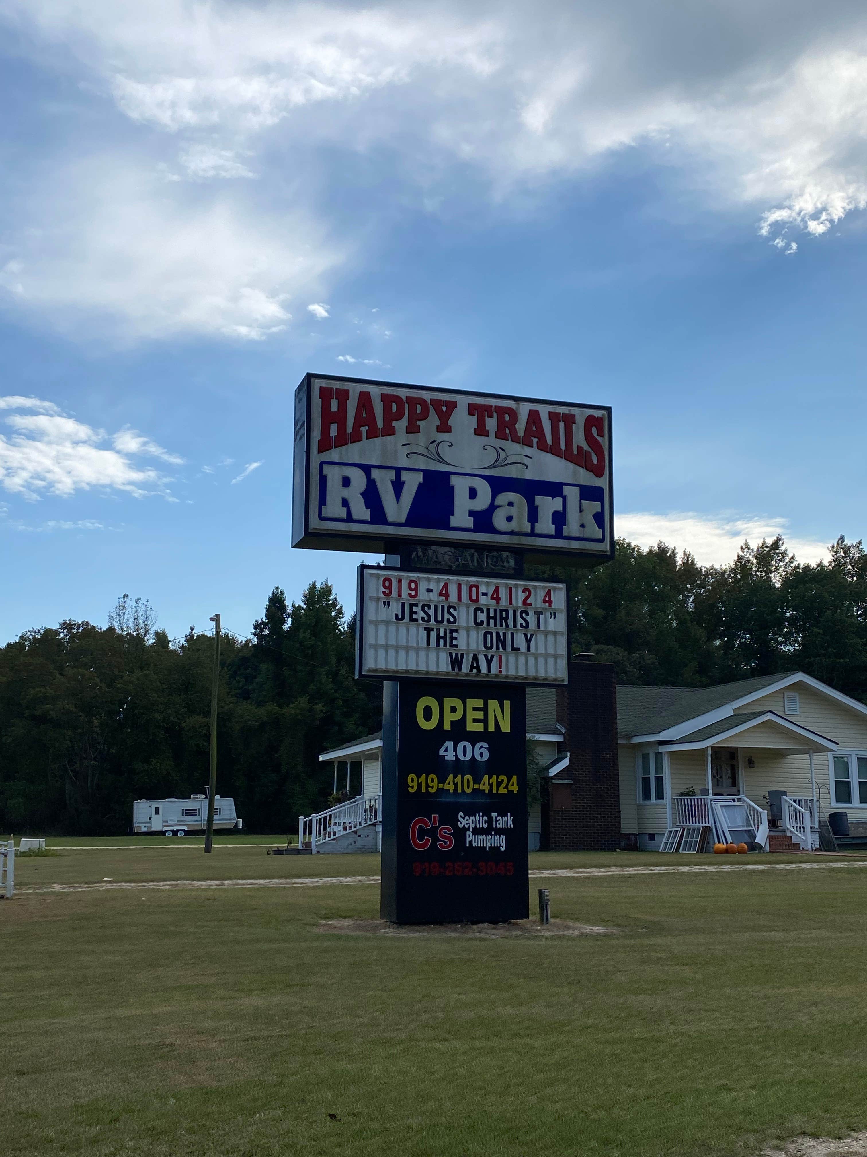 Camper-submitted photo at Happy Trails RV Park near Middlesex, NC
