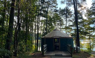 Rishi B.'s photo of glamping accommodations at Tugaloo State Park Campground near Hartwell Lake