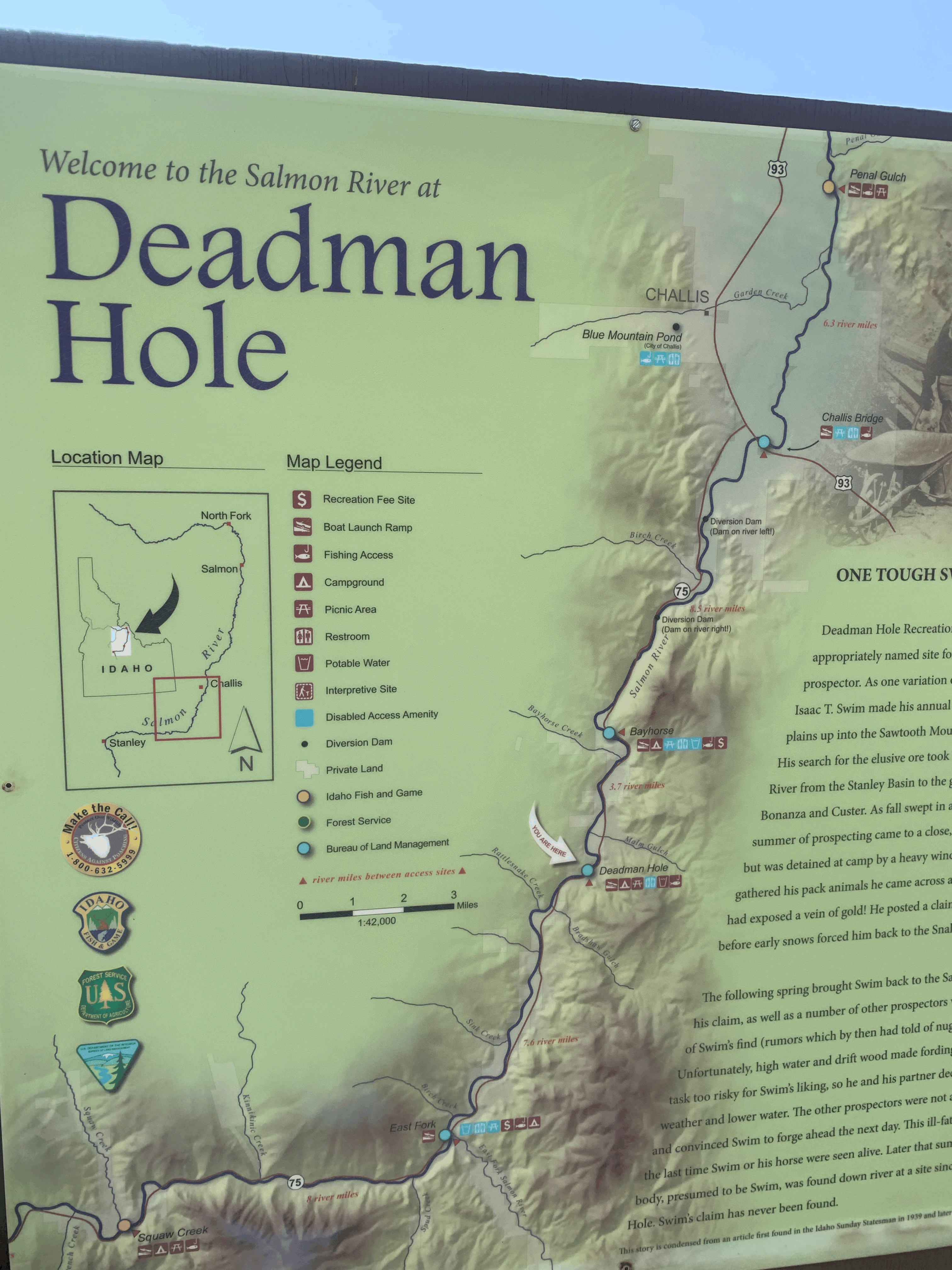 Camper-submitted photo at Deadman Hole near May, ID