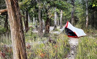 Kelly G.'s photo of tent camping at Cross Timbers Texoma Hiking Trail Primitive Campsite near Frisco, TX