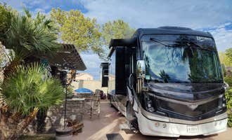 Camping near Retro Camper with Desert Mountain View: Las Vegas Motorcoach Resort, Sloan, Nevada
