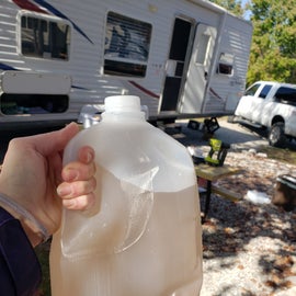This is the water that was being pumped into our camper during our stay.