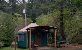 franki A.'s photo of a cabin at Umpqua Lighthouse State Park Campground near Elkton, OR