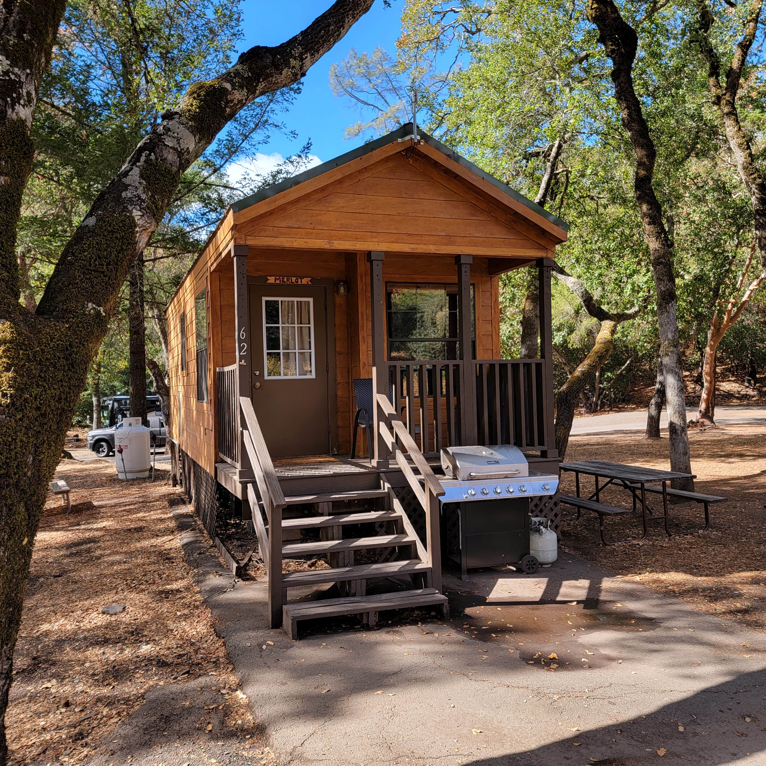 Derek & Alex W.'s photo of a cabin at Thousand Trails Russian River near Forestville, CA