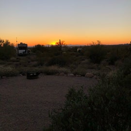sunset at Lost Dutchman state park