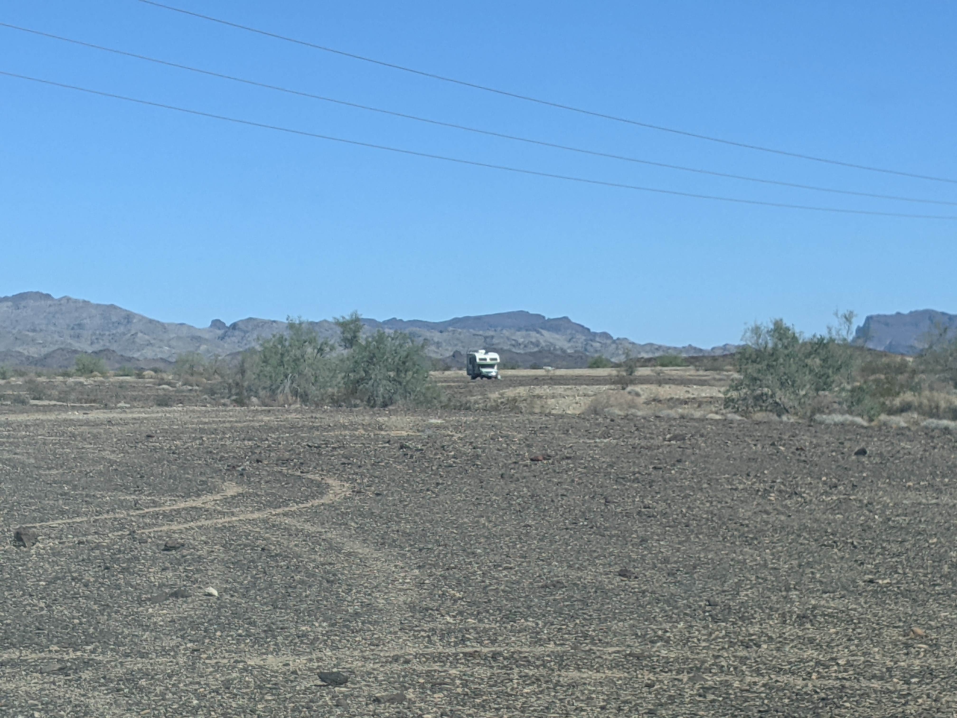 Camper-submitted photo at BLM mp 138.0 South spur dispersed near Earp, CA