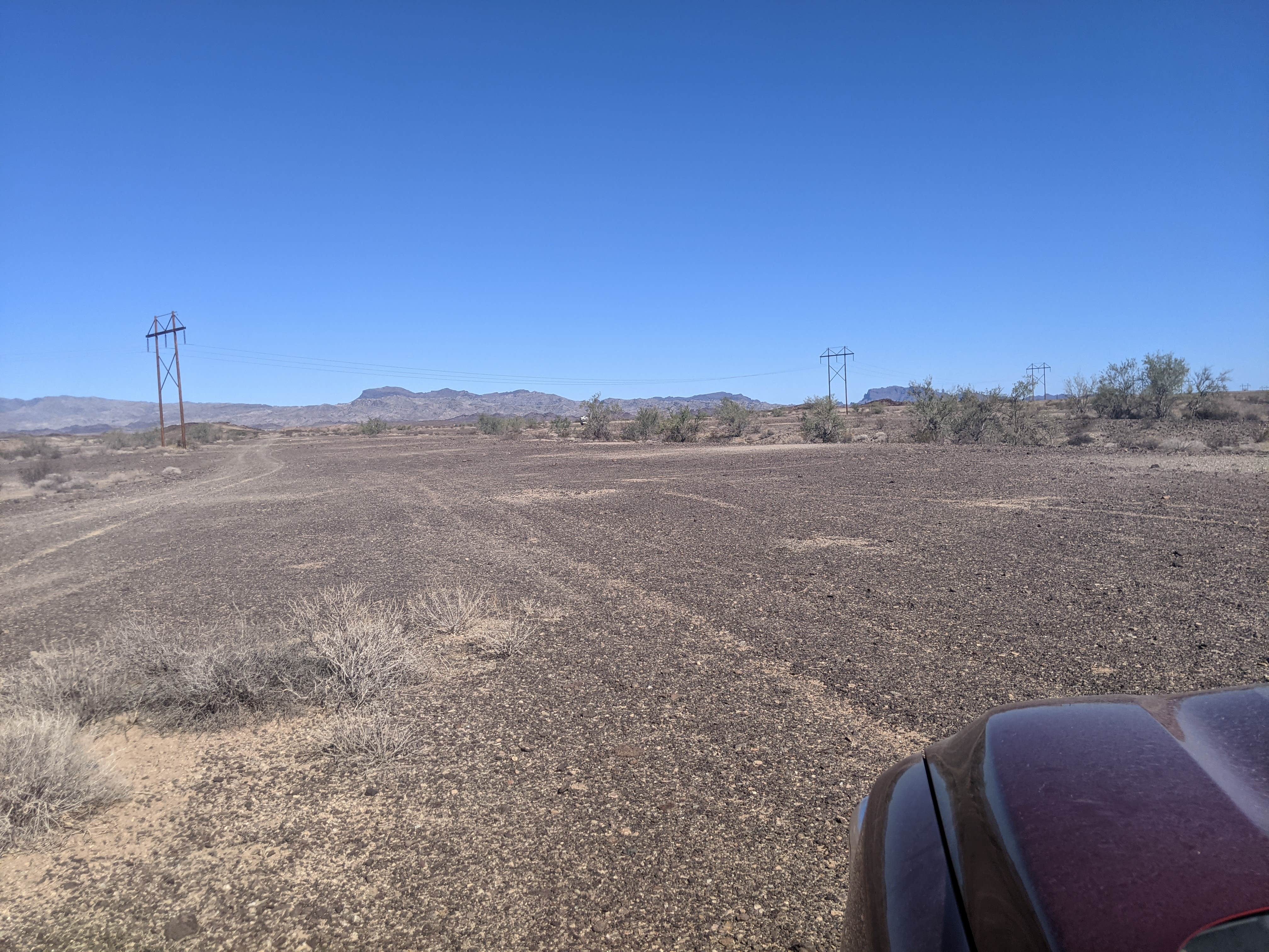 Camper-submitted photo at BLM mp 138.0 South spur dispersed near Earp, CA