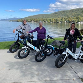 our bike ride to the village of Lake George ….