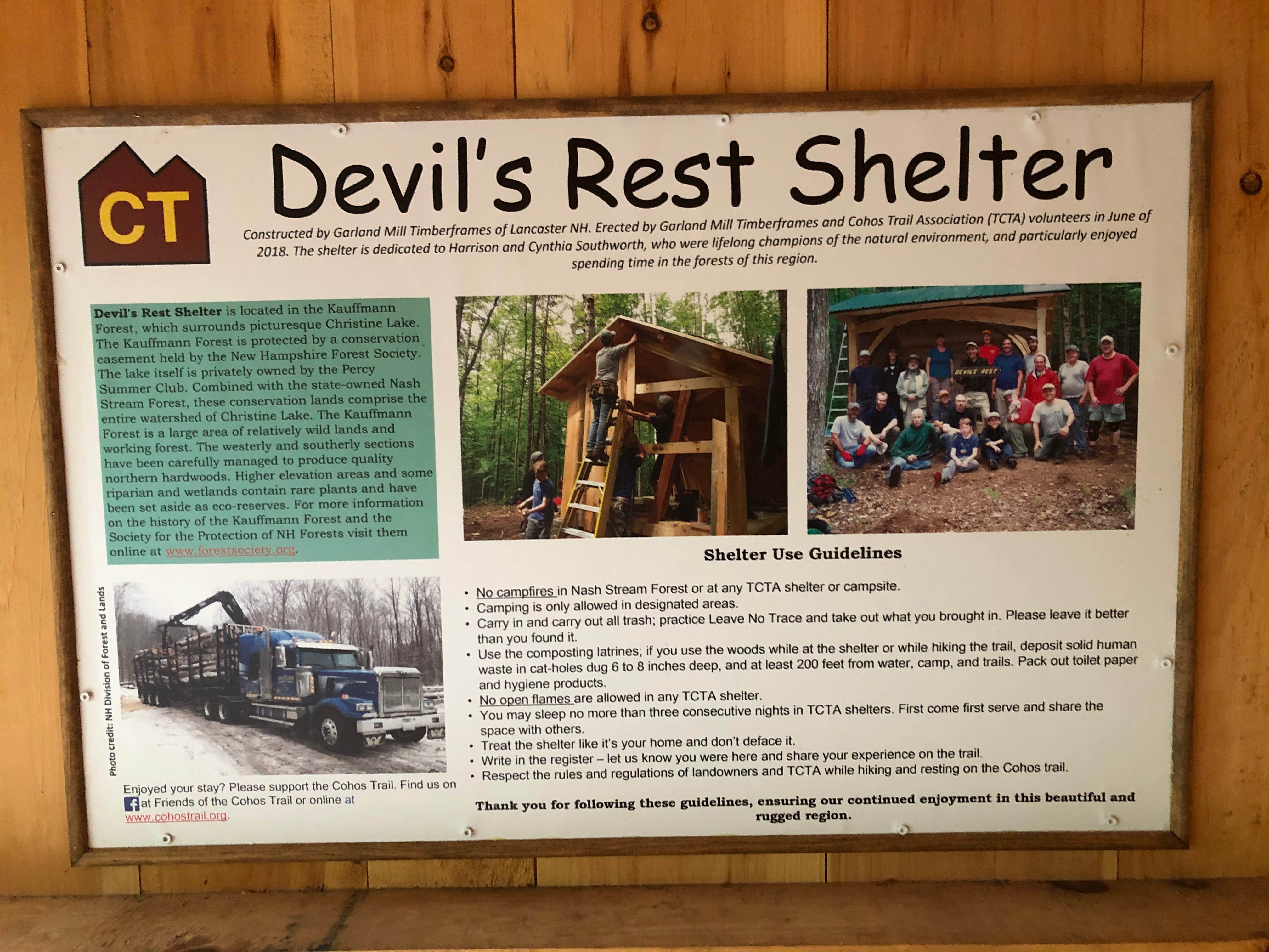Camper submitted image from Devil’s Rest Shelter - 1