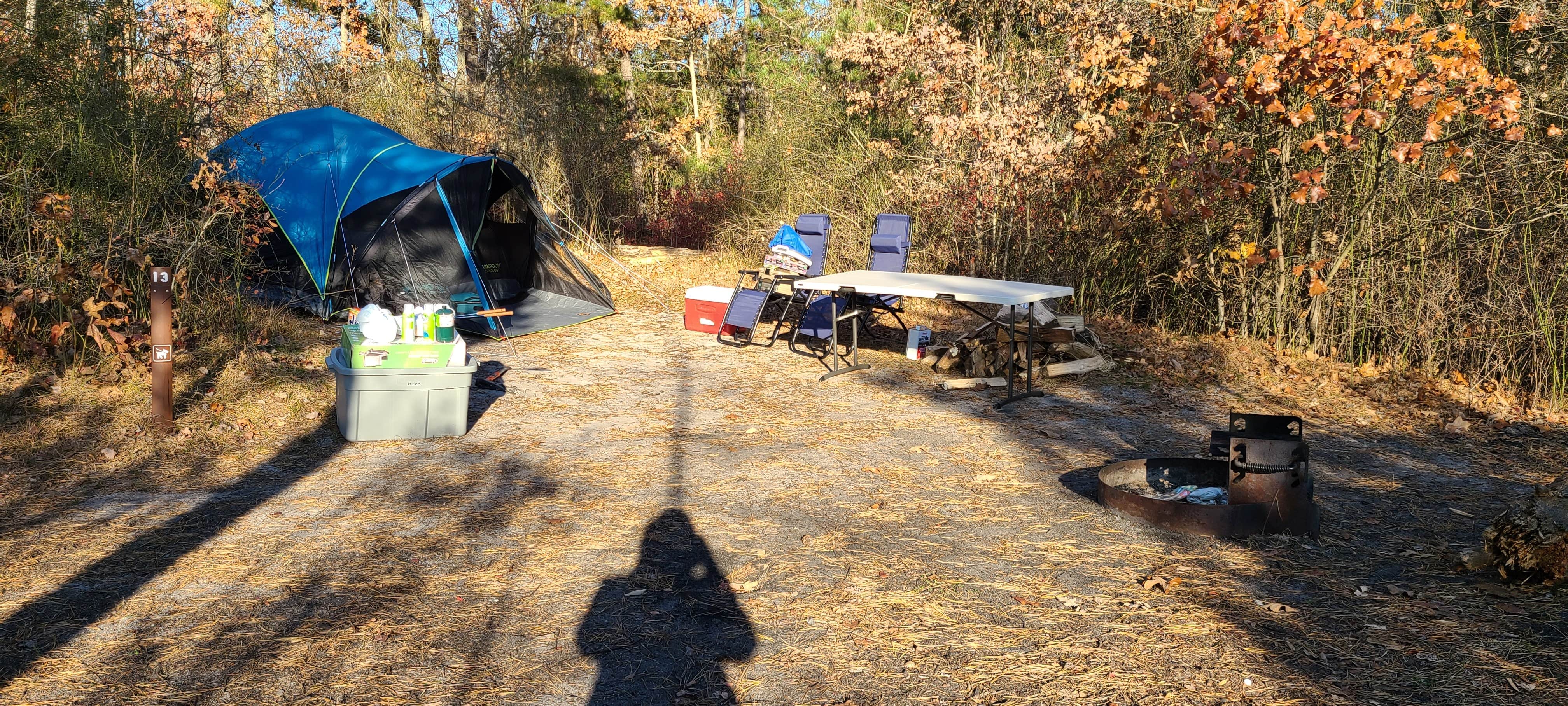 Ashley R.'s photo of tent camping at Goshen Pond — Wharton State Forest near Fort Washington, PA