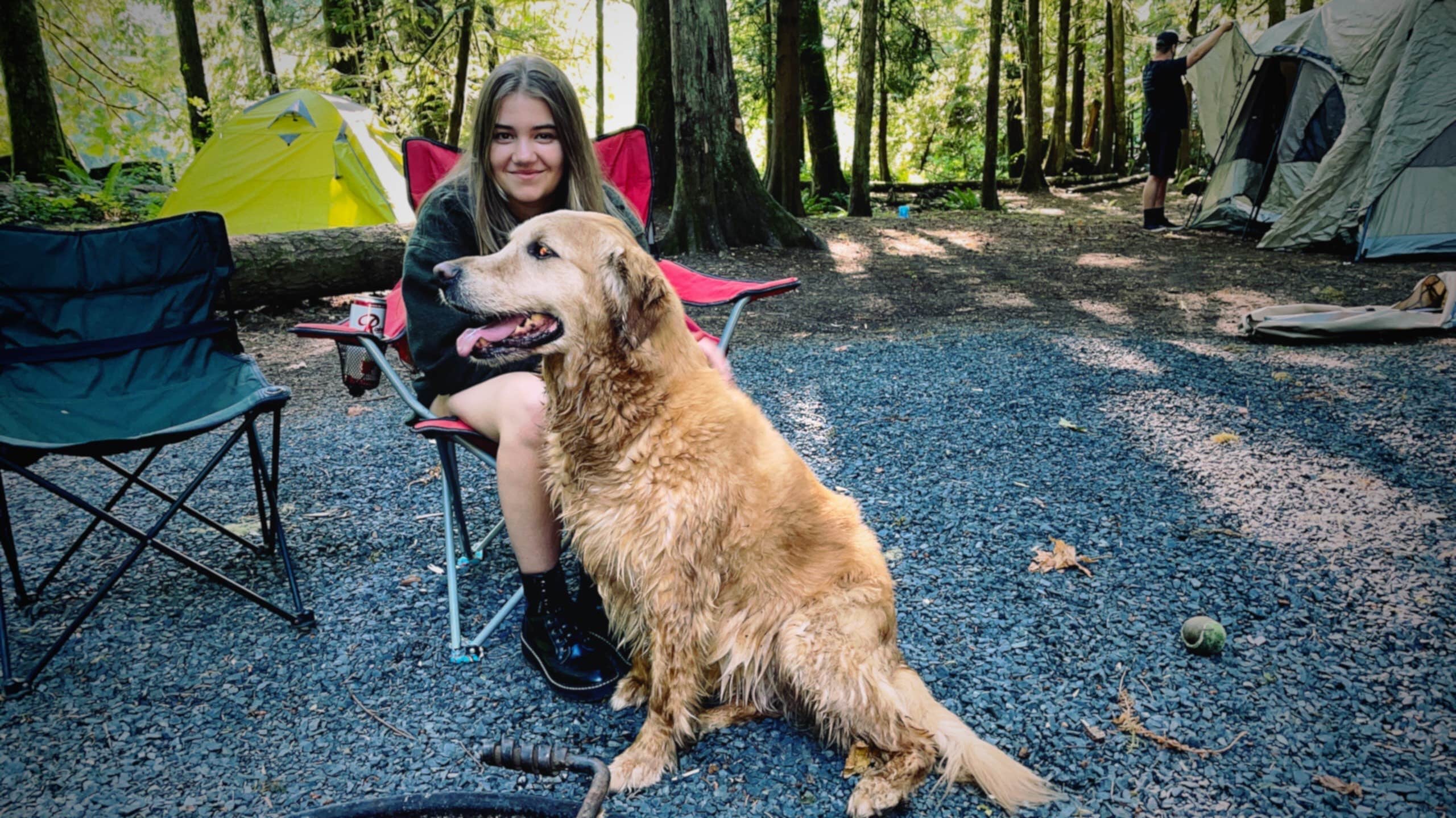 Jade P.'s photo of camping with pets at Rainbow Falls State Park Campground near Rochester, WA