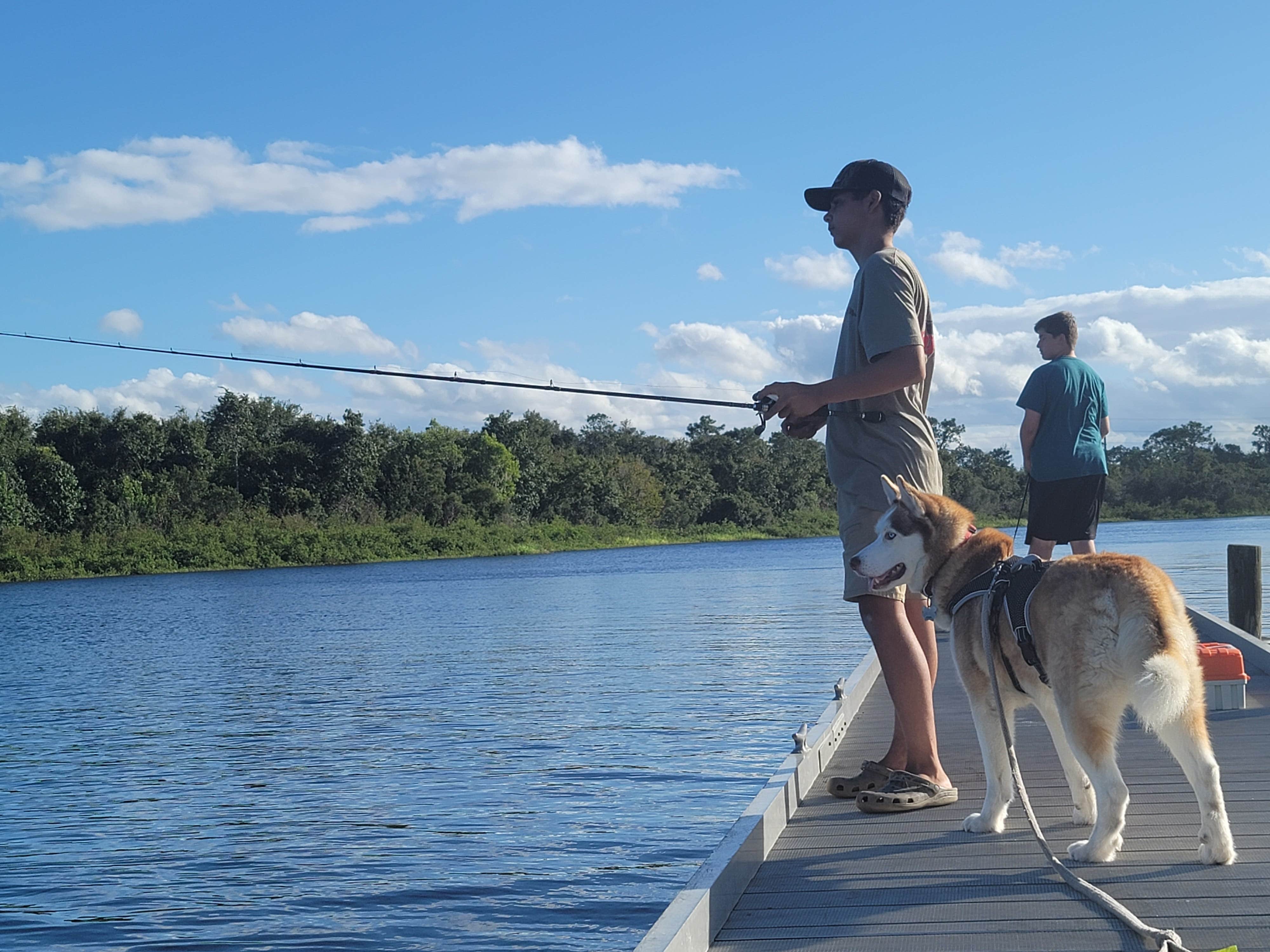 Kathie E.'s photo of camping with pets at Lake Manatee State Park Campground near Bradenton, FL