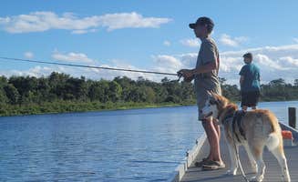 Kathie E.'s photo of camping with pets at Lake Manatee State Park Campground near Nokomis, FL