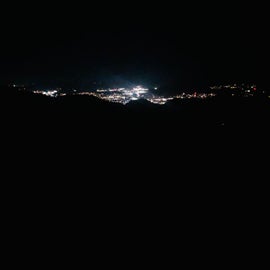 city lights from camp