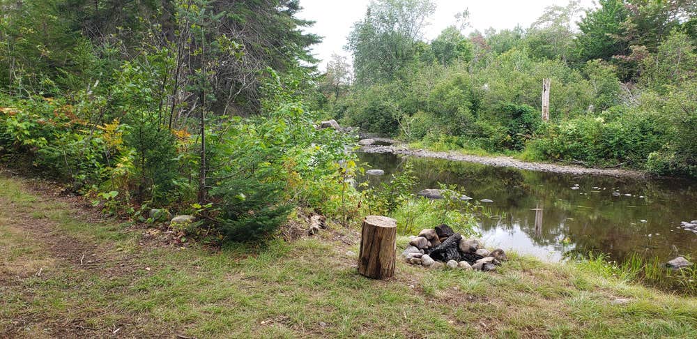 Camping near Johnston Pond in KIJO Mary Forest: East Branch Pleasant River in KI Jo Mary Multi-use Forest, Brownville Junction, Maine