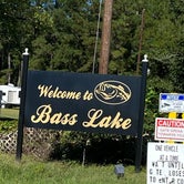 You'll be greeted by this sign upon entering Bass Lake
