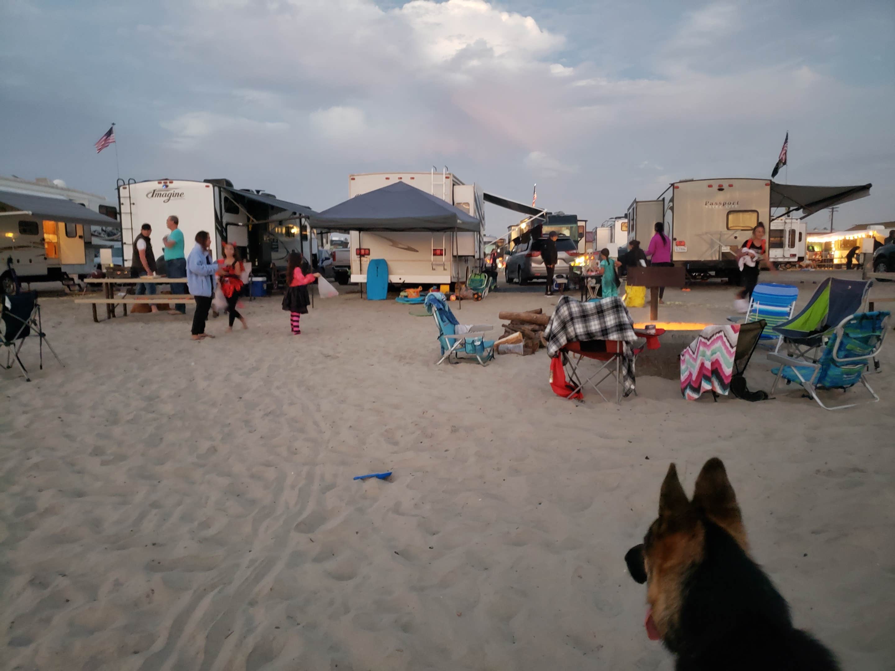 Jeff's photo of camping with pets at Del Mar Beach Cottages near Encinitas, CA