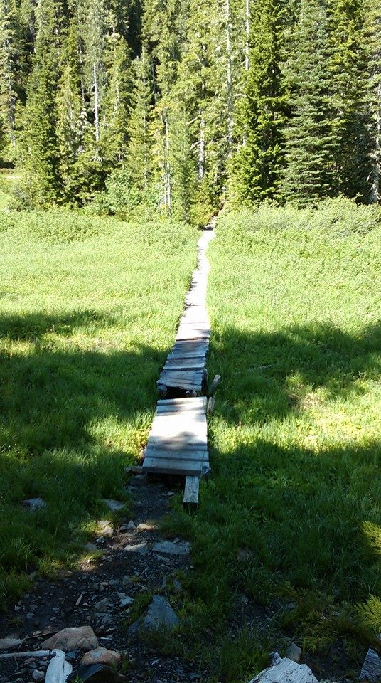 The trail to the campsites