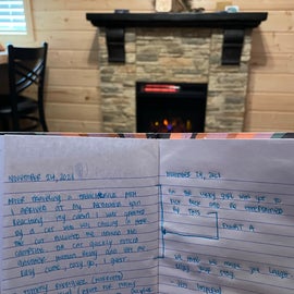 Our entry in the Cabin #2 Guest Journal