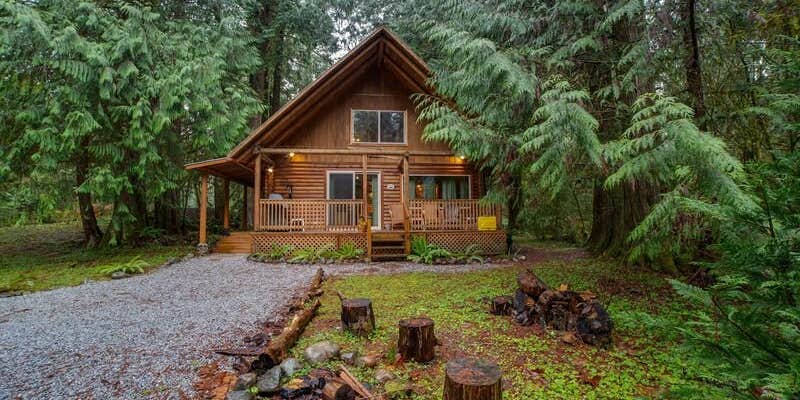 Camper submitted image from Mt. Baker Lodging - Cabin #17 - Log Cabin, BBQ, Fireplace, WiFi, Pets Ok, Sleeps-8!