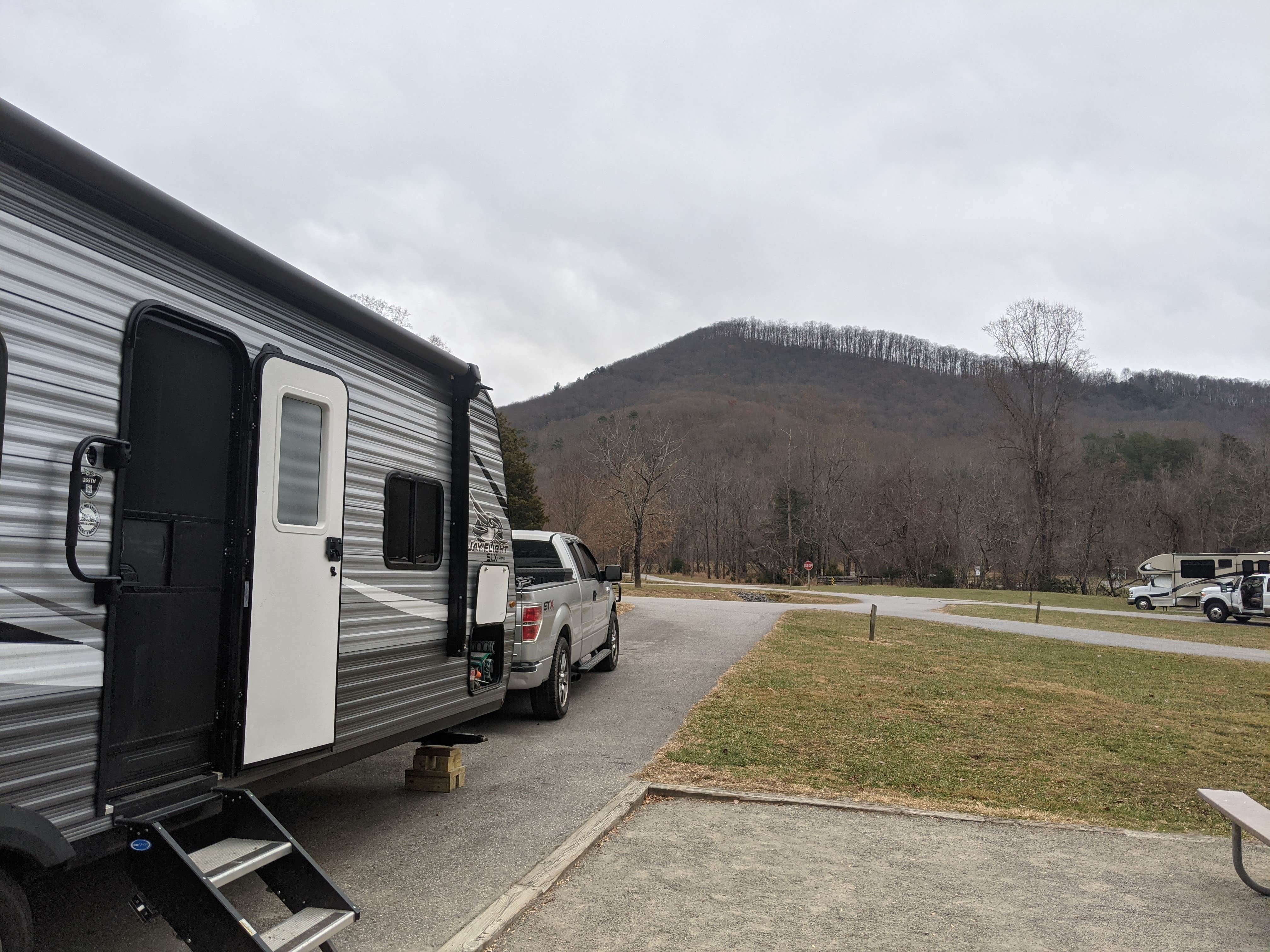 Charli R.'s photo of rv camping at Stone Mountain State Park Campground near Ennice, NC