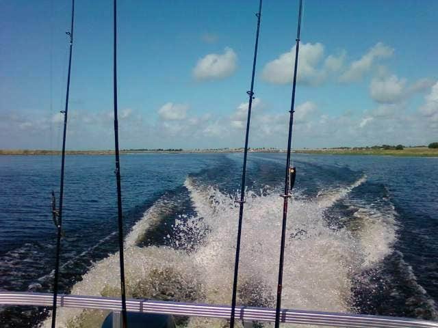 Boating on Lake Okeechobee.  