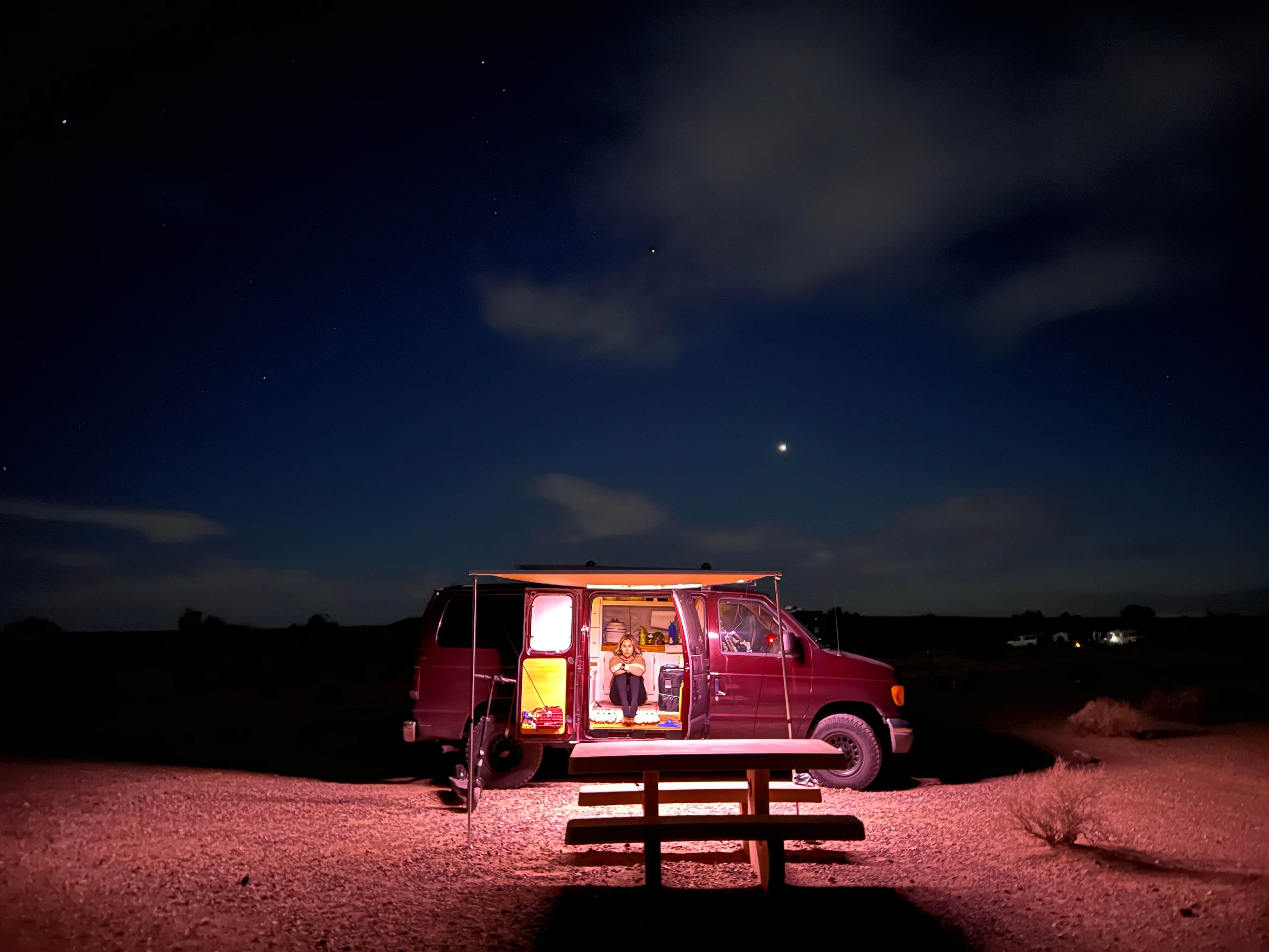 crystal J.'s photo of rv camping at Painted Rock Petroglyph Site And Campground near Ajo, AZ