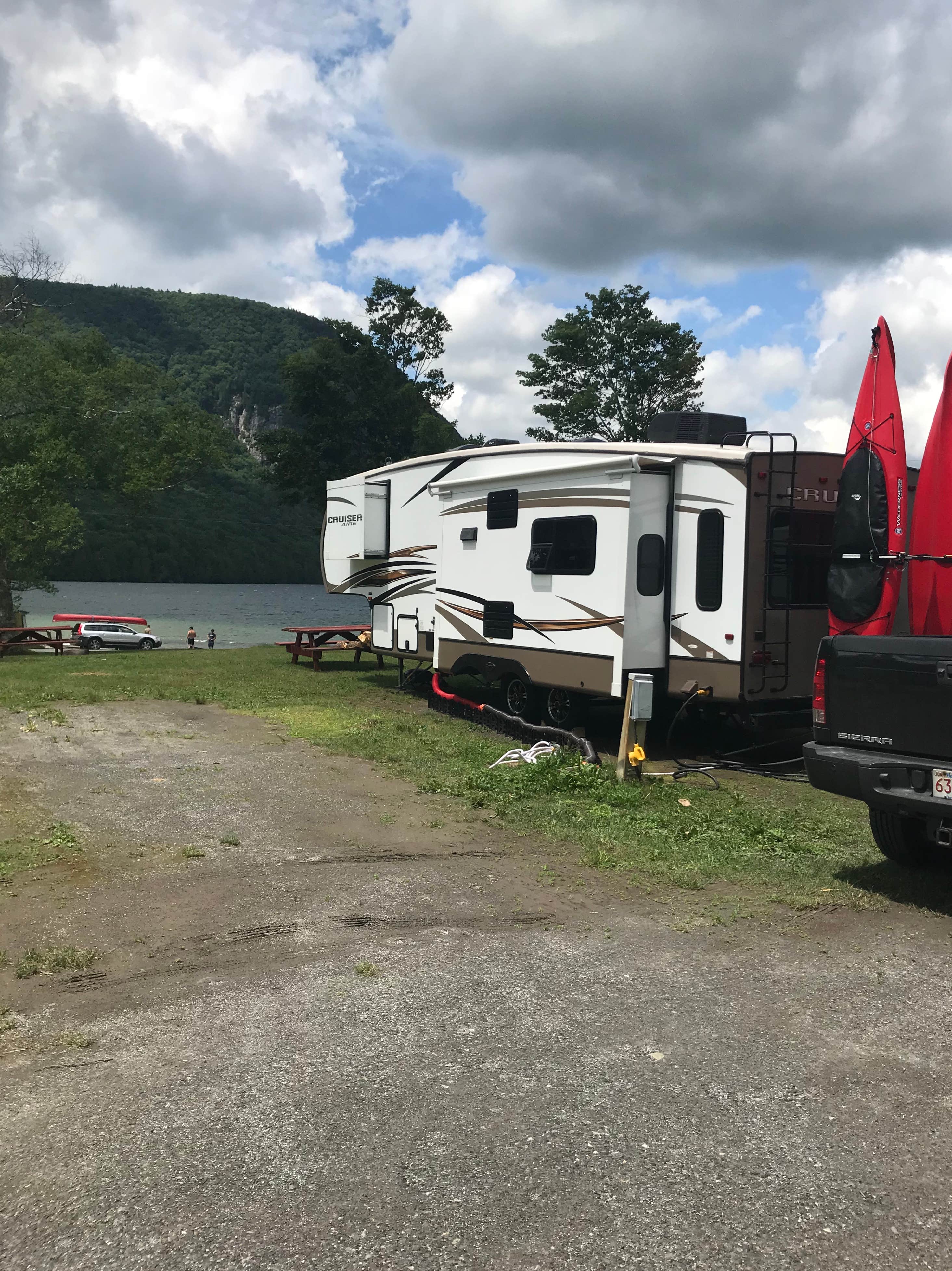 Julie E.'s photo of rv camping at White Caps Campground near Greensboro Bend, VT