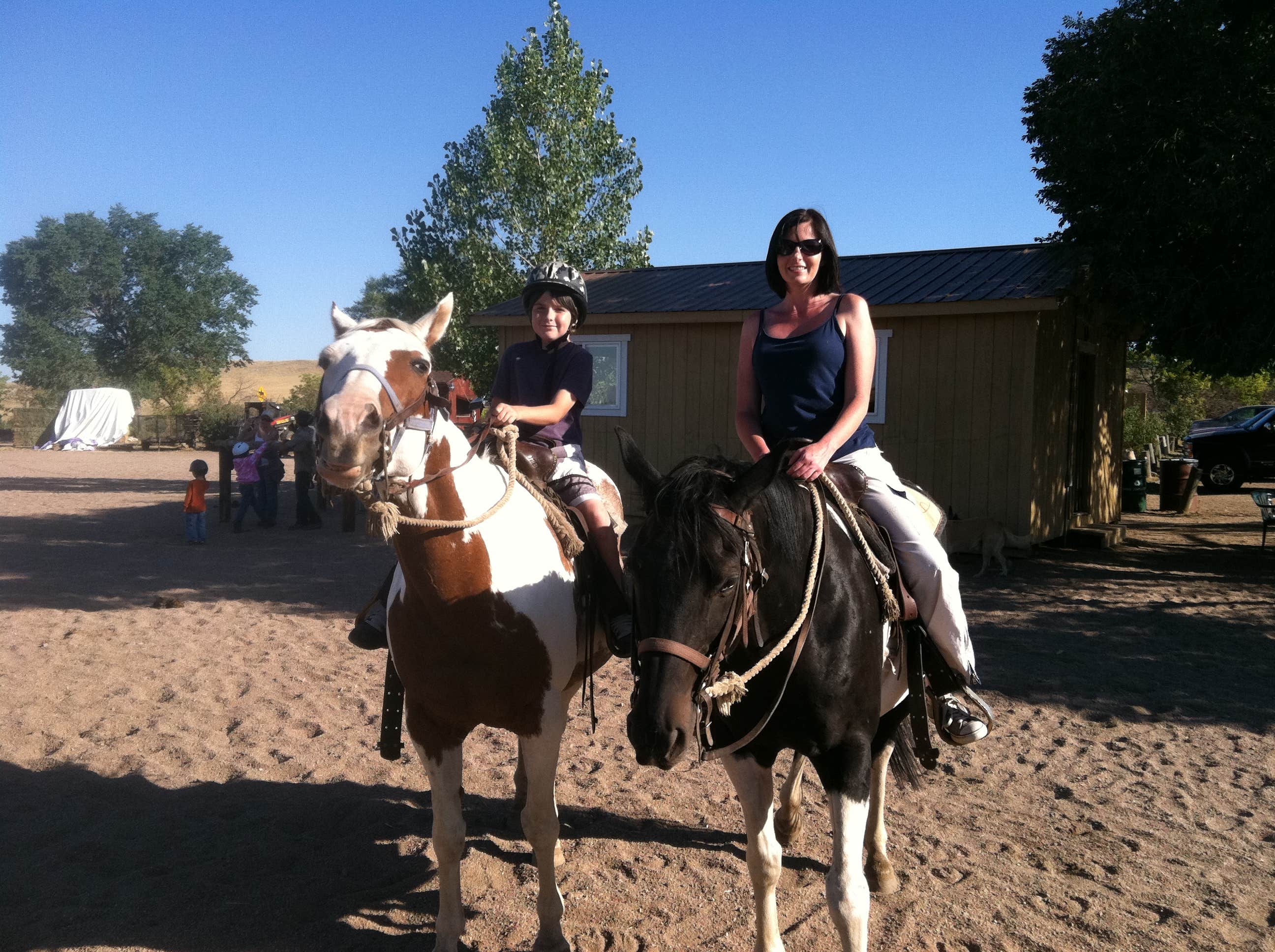 Penny H.'s photo of camping with a horse at Indian Paintbrush Campground—Bear Creek Lake Park near Palmer Lake, CO
