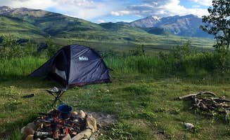 Gillian H.'s photo of tent camping at Healy Overlook in Alaska