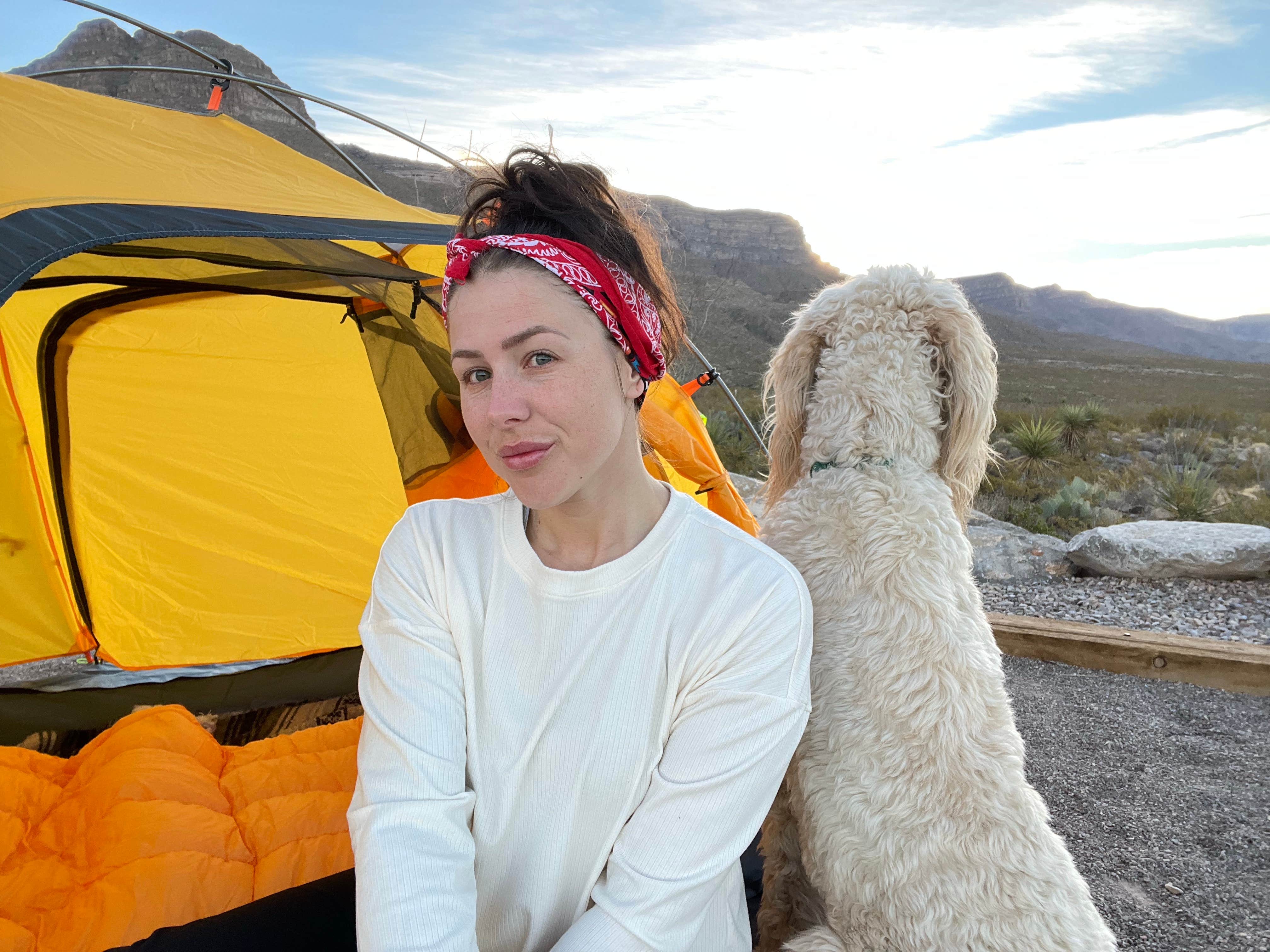 Vanessa C.'s photo of camping with pets at Oliver Lee Memorial State Park Campground near Mescalero, NM