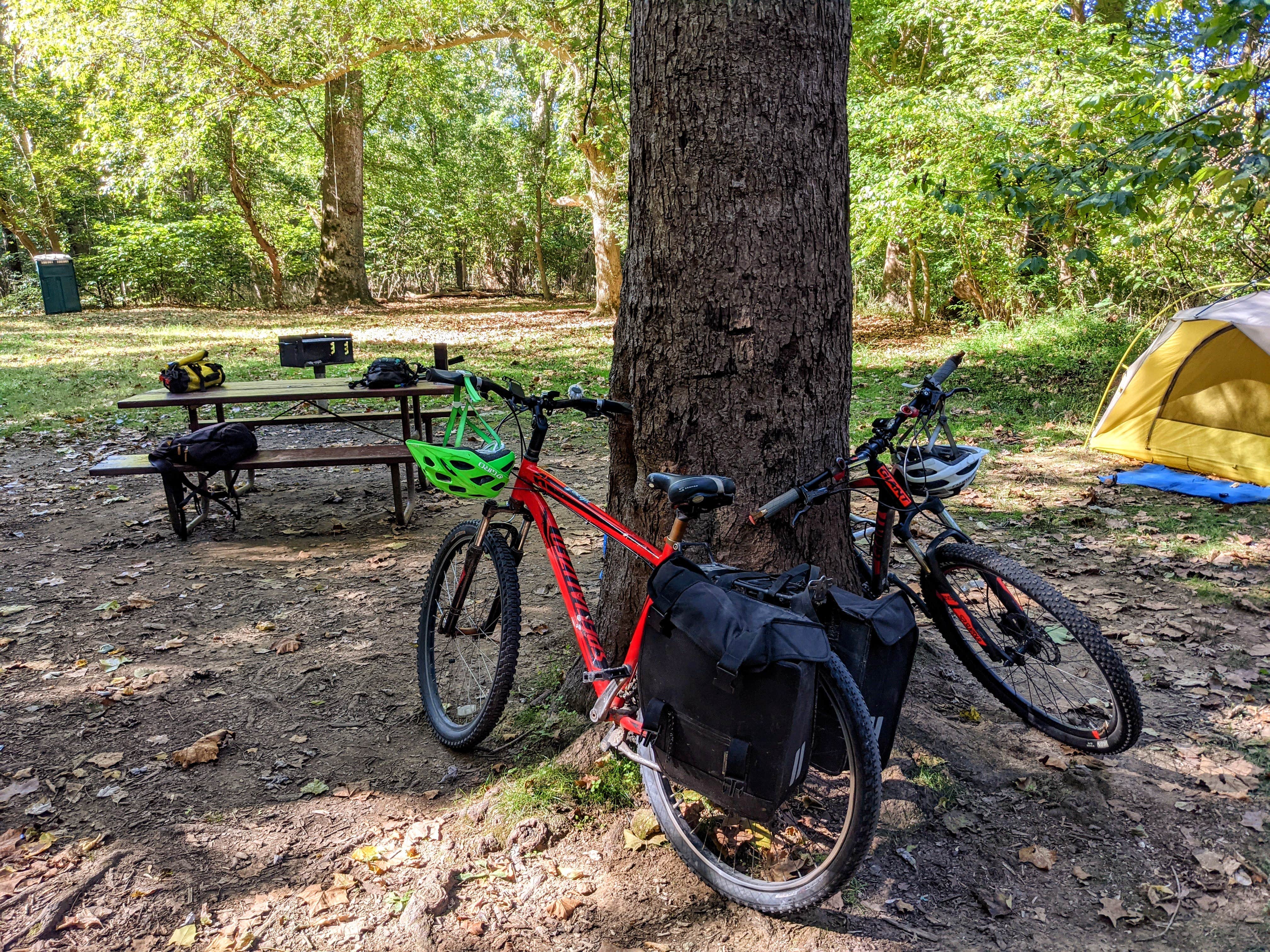 Shari  G.'s photo of tent camping at Marble Quarry Hiker-biker Overnight Campsite — Chesapeake and Ohio Canal National Historical Park near Myersville, MD