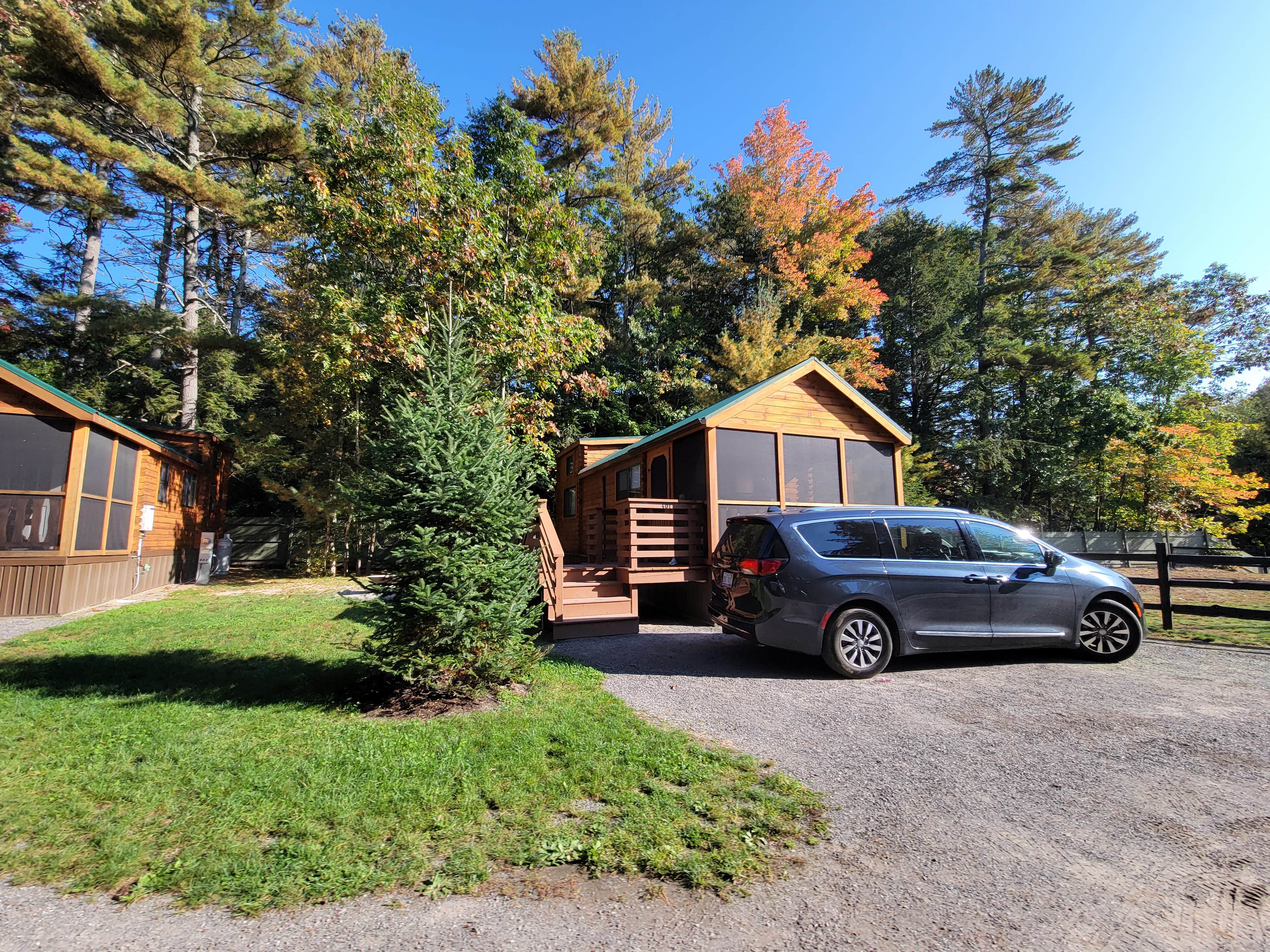 Nancy W.'s photo of glamping accommodations at Old Orchard Beach Campground near York Beach, ME