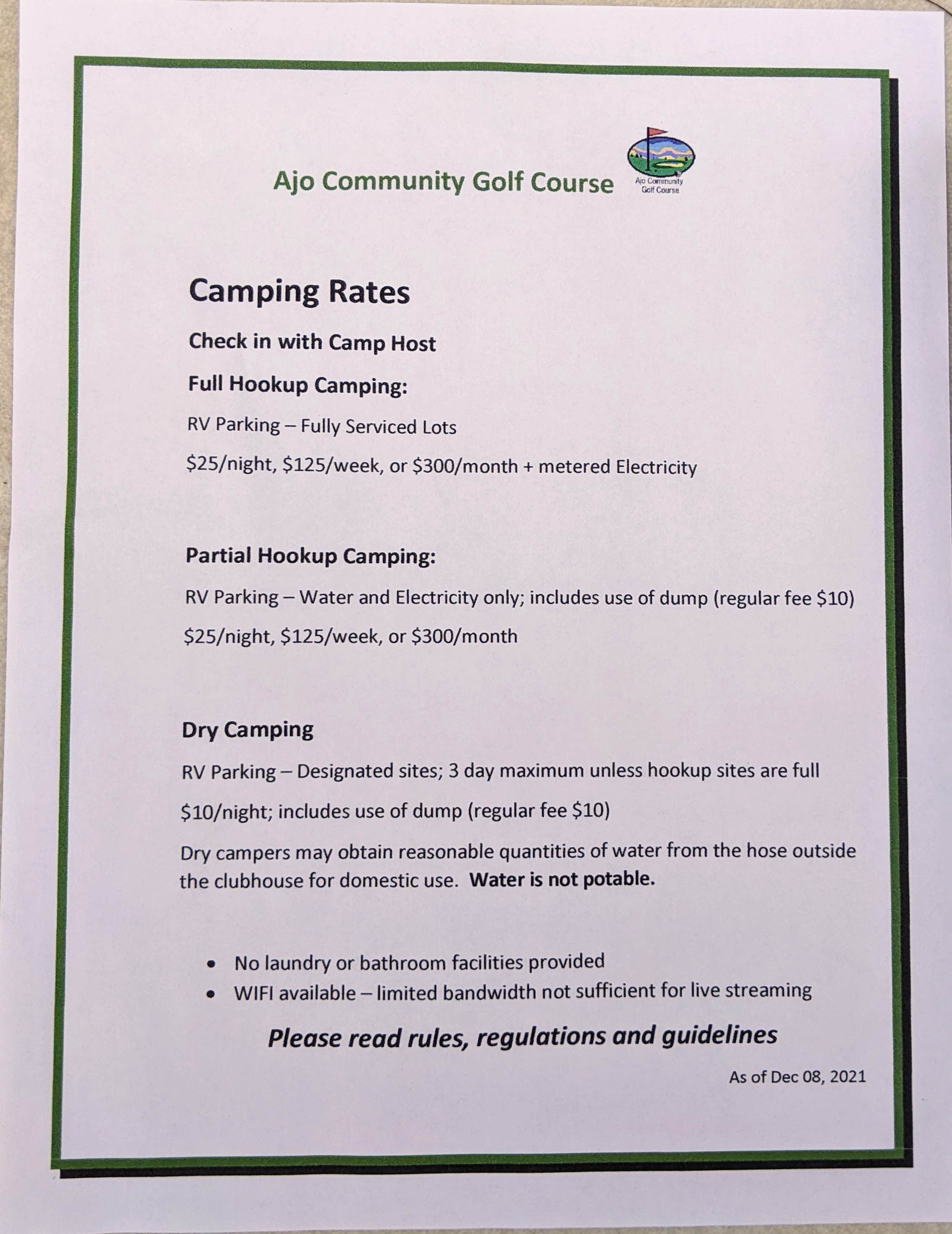 Camper-submitted photo at Ajo Community Golf Course and RV Campground near Ajo, AZ