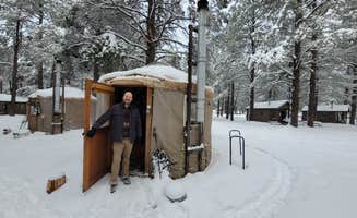 Julie D.'s photo of tent camping at Arizona Nordic Village near Gray Mountain, AZ