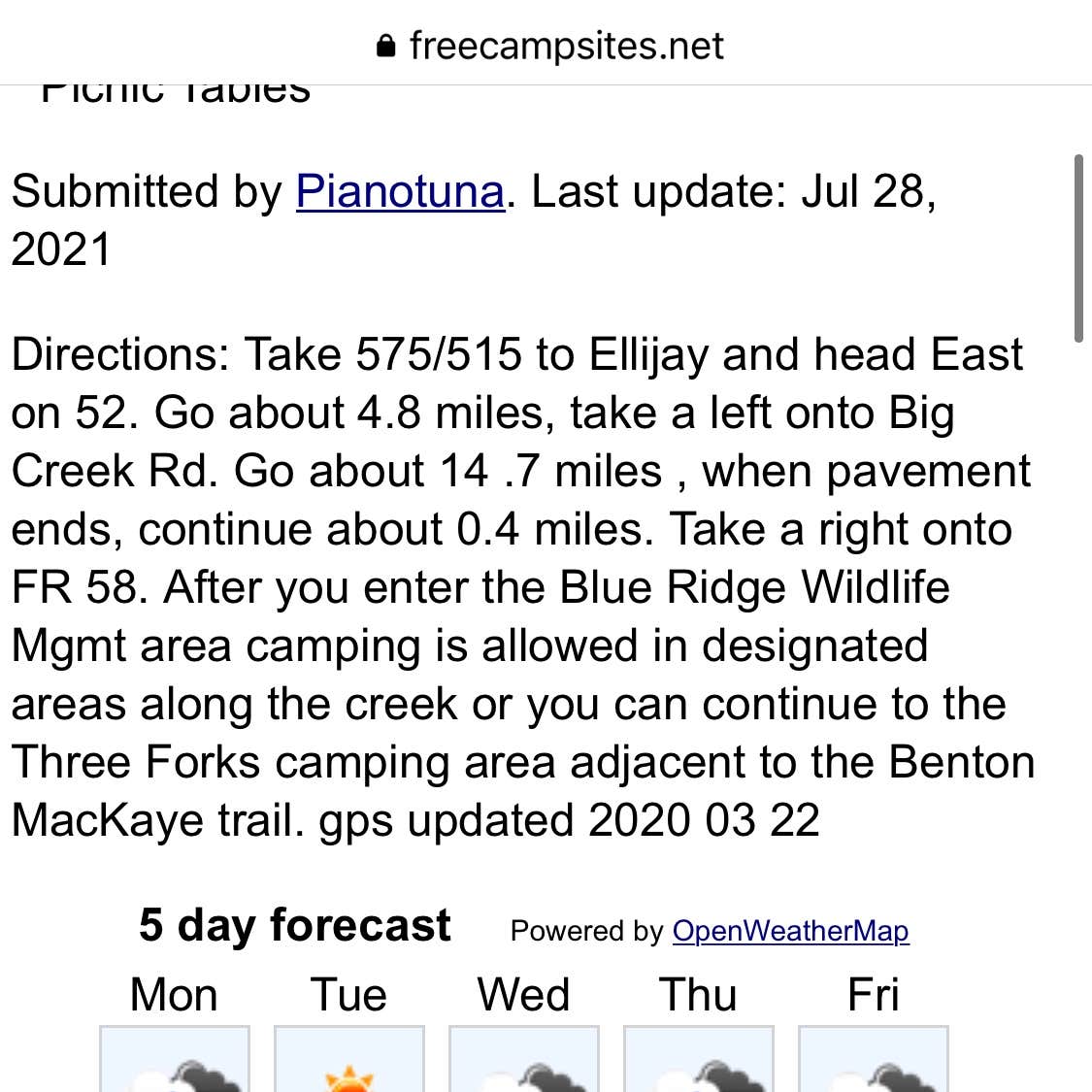 Three Forks Campground Camping The Dyrt