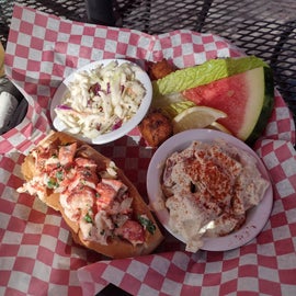 a delicious lobster roll at one of the eateries in Mount Dora